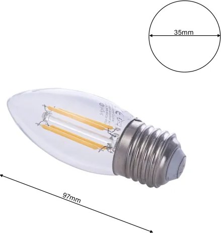 Lampadina LED FILAMENT E27/4W/230V 2700K