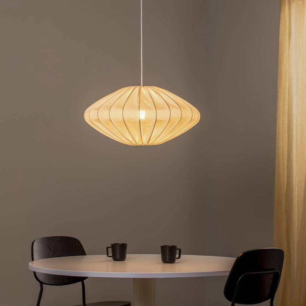 Envostar Orlanda lampada a sospensione cotone bianco ellisse
