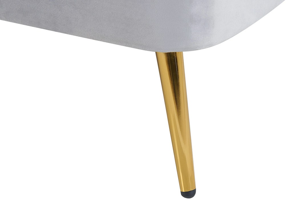 Chaise longue velluto grigio destra ALLIER Beliani