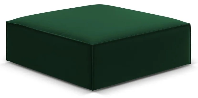 Poggiapiedi verde scuro con rivestimento in velluto Vanda – Mazzini Sofas
