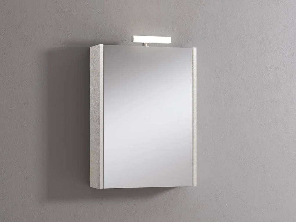 Pensile con luce Akira cemento chiaro L 51.5 x H 70 x P 15.5 cm