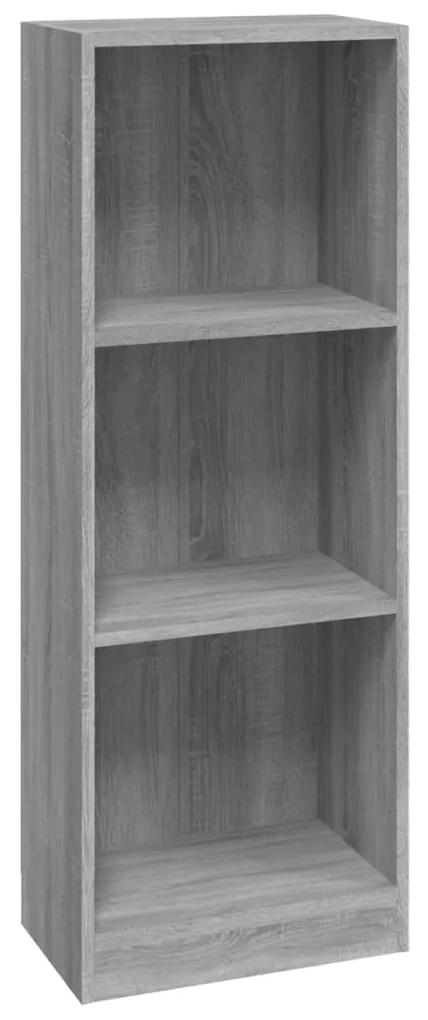 Libreria 3 ripiani grigio sonoma 40x24x109 cm legno multistrato