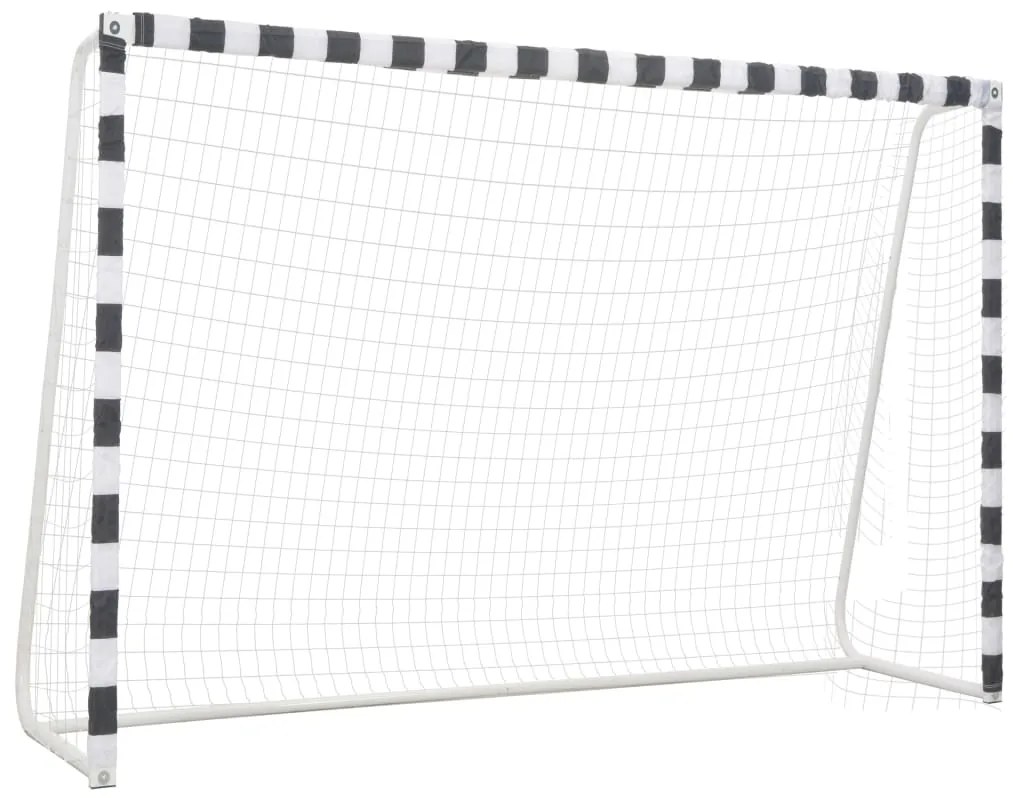 Porta Da Calcio 300x200x90 Cm İn Metallo Bianco E Nero /