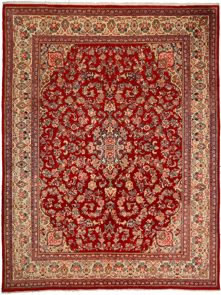 Sarouk Tappeto 310 x 410 Rosa (Iran) Annodato A Mano