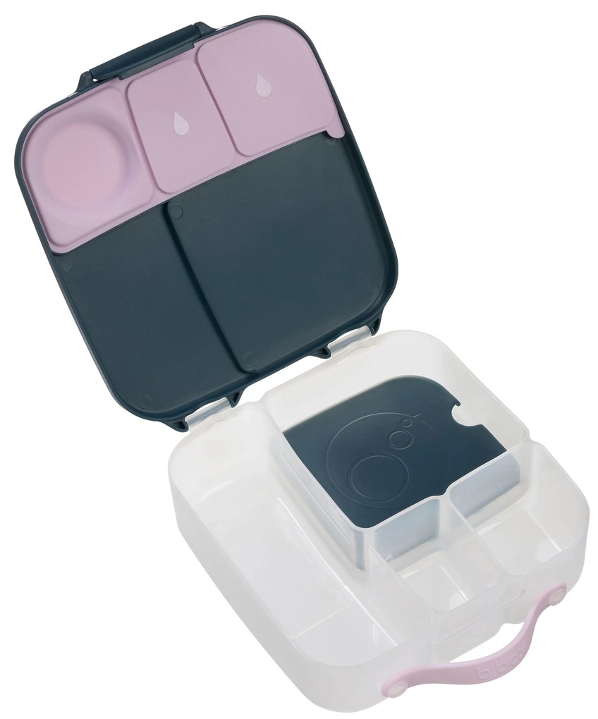 Box porta merenda grande – indaco/rosa