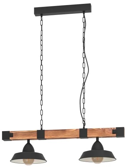 Eglo 44085 - Lampadario a catena OLDBURY 2xE27/60W/230V