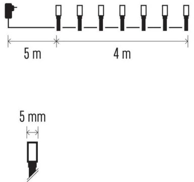 Catena luminosa LED per esterni 40xLED/9m IP44 bianco freddo