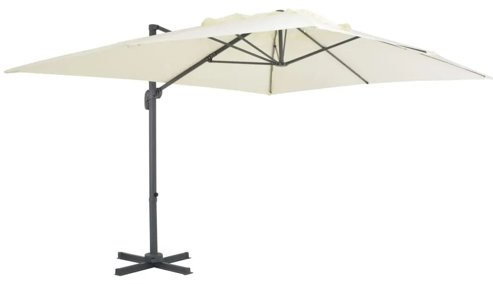 Ombrellone A Sbalzo Con Palo İn Alluminio 400x300 Cm Sabbia /