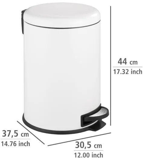 WENKO 22708100 - Cestino LEMAN 30,5x44 cm bianco/nero