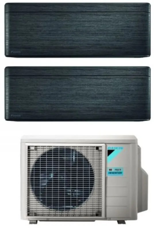Climatizzatore Condizionatore Daikin Bluevolution Dual Split Inverter serie STYLISH REAL BLACKWOOD 9+12 con 2MXM50A R-32 Wi-Fi Integrato 9000+12000
