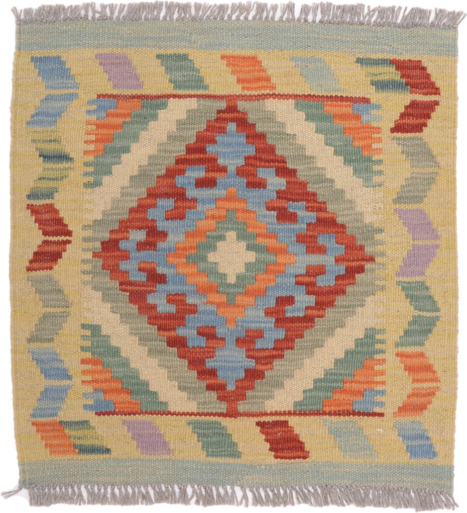 Kilim Tappeto 50x50 (Pakistan) Tessuto A Mano