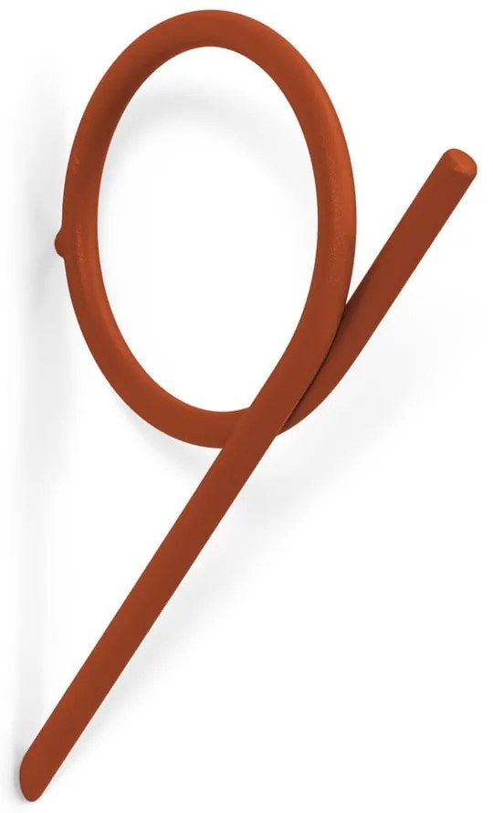 Gancio da parete color terracotta in acciaio Tuba M – Spinder Design