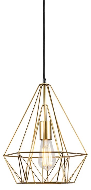 Lampada a sospensione industriale smart oro incl. WiFi ST64 - Carcass
