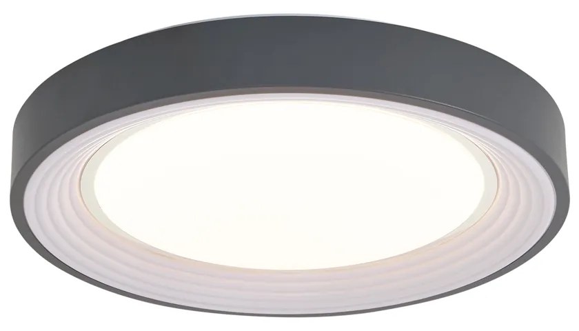 Plafoniera moderna grigia con bianco 38cm incl. LED dimmerabile RGB - Kanton