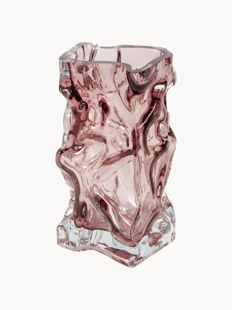 Vaso in vetro soffiato Ice, alt. 25 cm