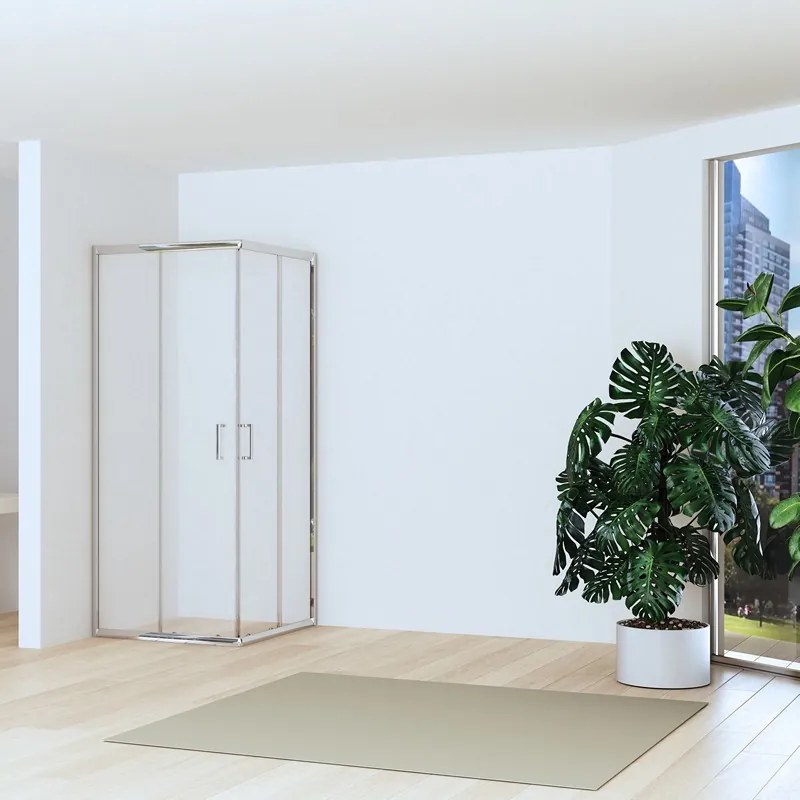 Kamalu - Box doccia basso 80x80 angolare altezza 170cm | CHIARA EDGE-Q