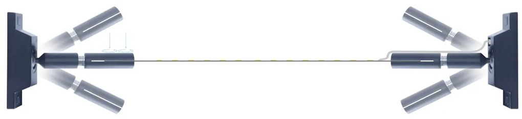 Banda 25m per Profilo Sospeso STARLINE per strisce LED Largh.16mm Nera Variante Lunghezza 25 Metri