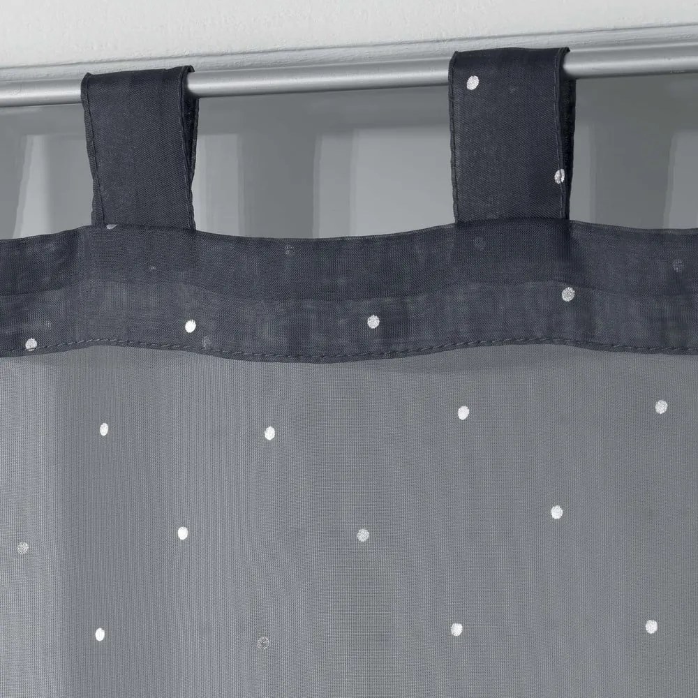 Tende in voile antracite in set da 2 60x90 cm Orion - douceur d'intérieur