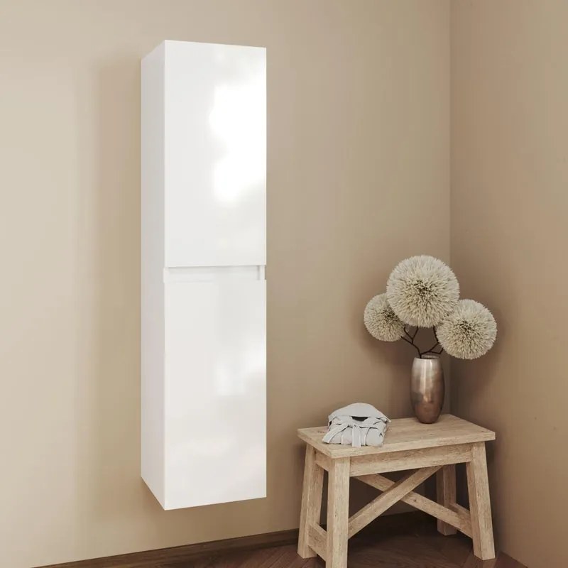 Colonna Eva reversibile 2 ante, bianco lucido