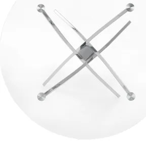 Tavolo da pranzo ESTEN trasparente/argento