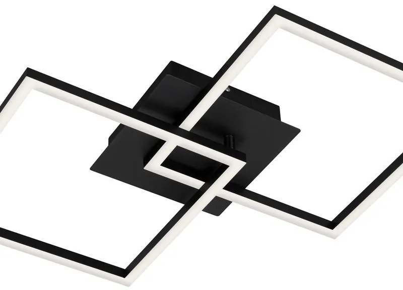 Plafoniera LED Frame nero IP20, 1800 lumen