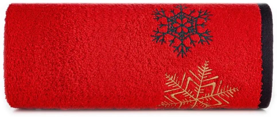 Asciugamano natalizio in cotone rosso con fiocchi Šírka: 50 cm | Dĺžka: 90 cm