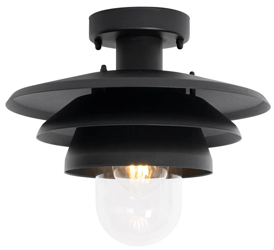 Lampada da soffitto da esterno di design nera IP44 - Morty