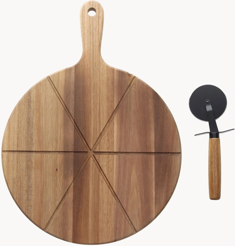 Set tagliere in bambù con tagliapizza Starbamboo 2 pz