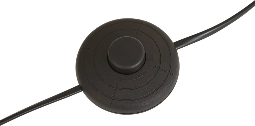 Lampada da terra nera con paralume in corda di carta beige 50/50/30 - Simplo