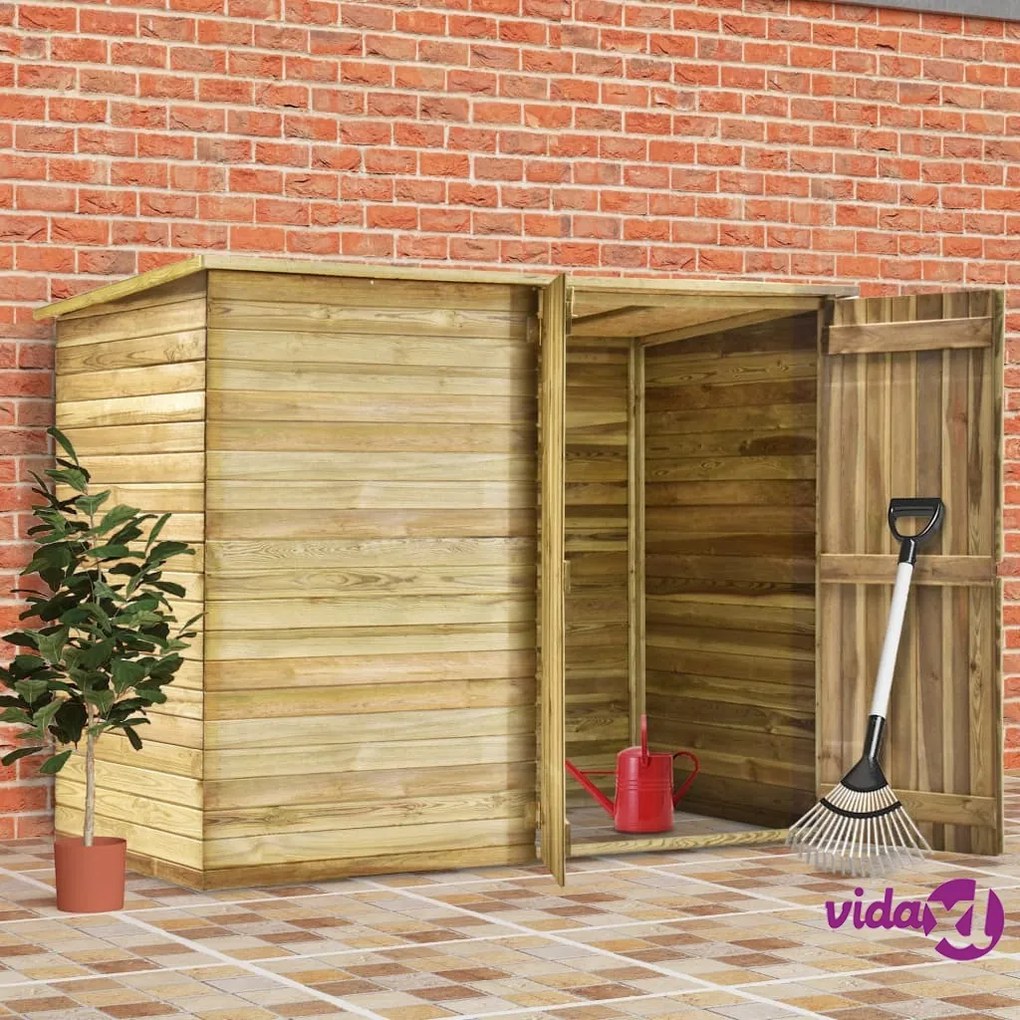 vidaXL Ripostiglio da Giardino 232x110x170 in Legno di Pino Impregnato