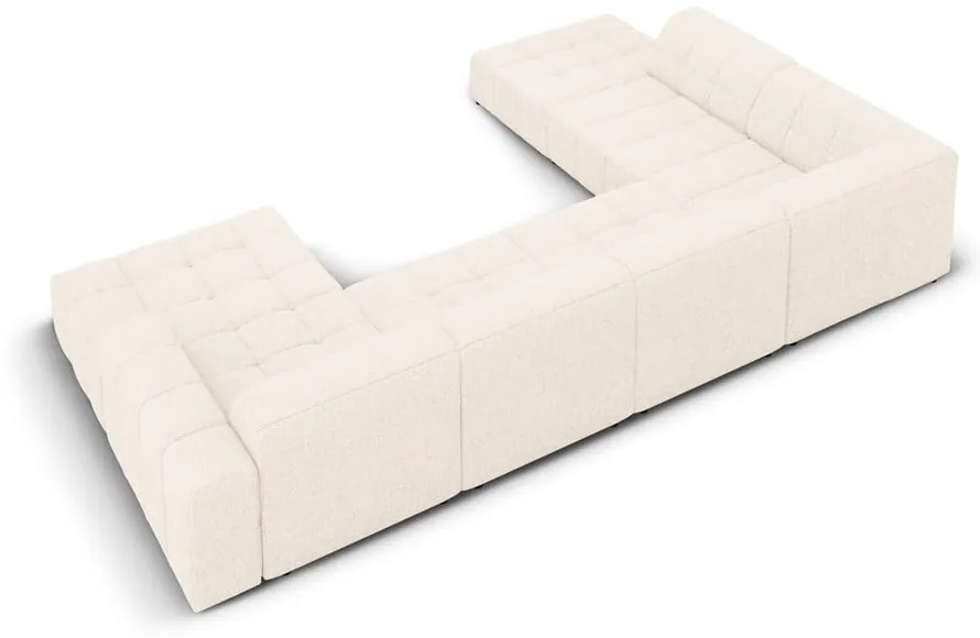 Divano angolare crema (angolo sinistro/"U") Chicago - Cosmopolitan Design