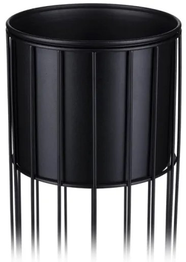 Vaso da fiori in metallo LOFT 70x20 cm nero