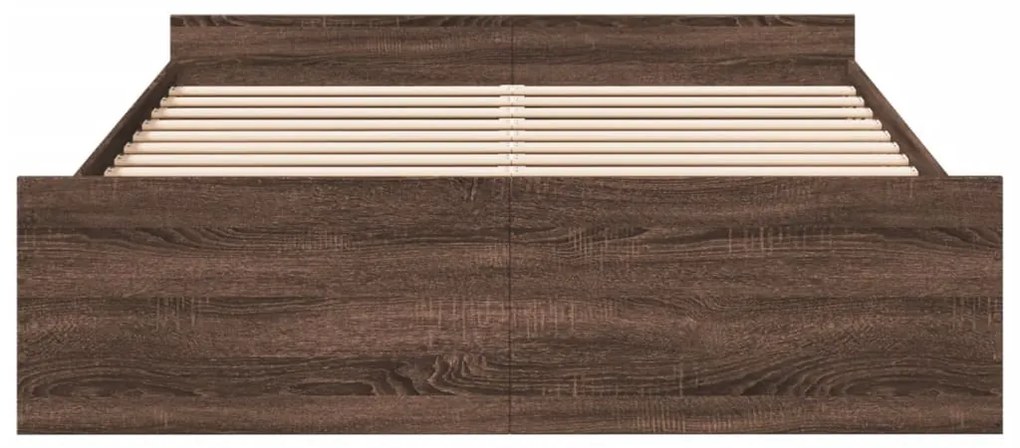 Giroletto cassetti rovere marrone 150x200 cm legno multistrato