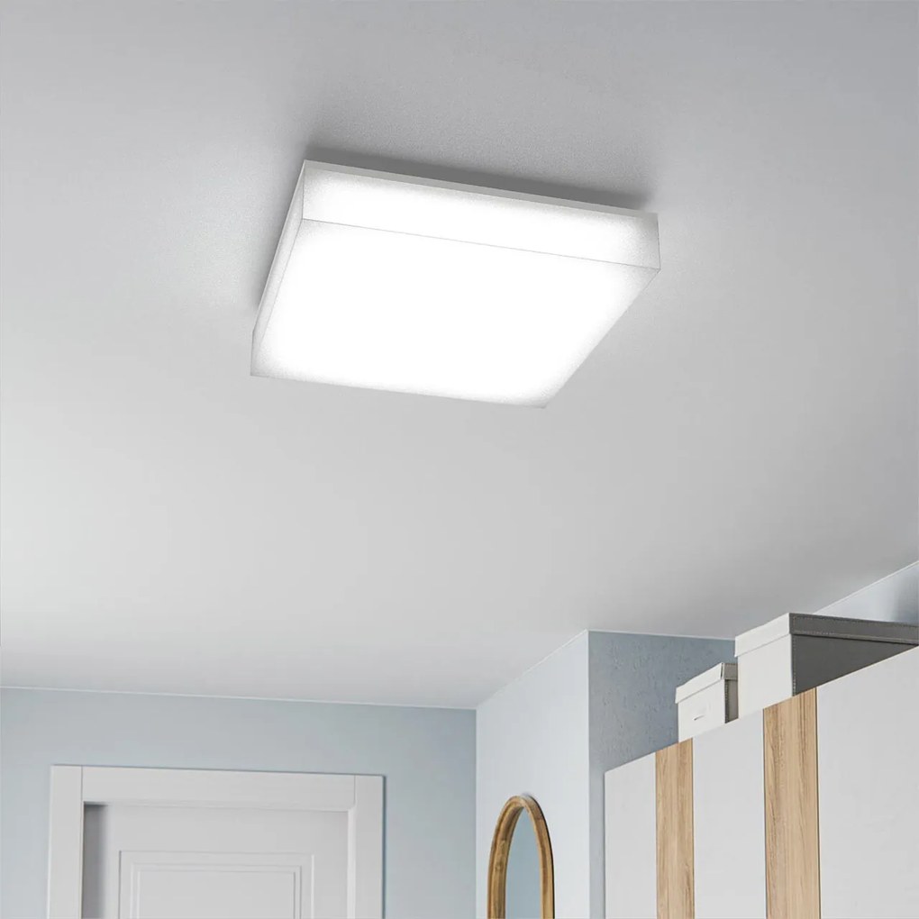 Plafoniera LED Regolabile 18W 24W 30W Quadrata CCT IP54 33x33 cm