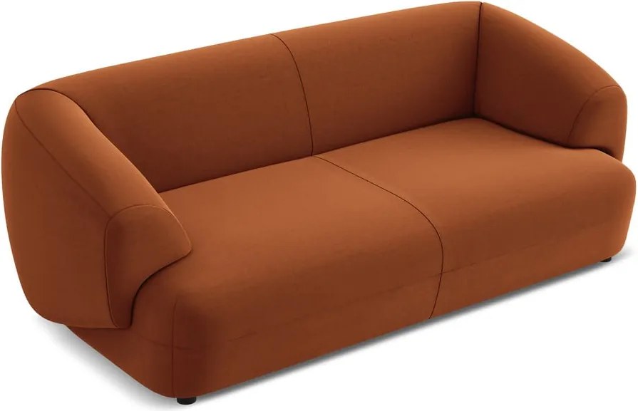 Divano arancione con rivestimento in velluto 212 cm Moana – Makamii