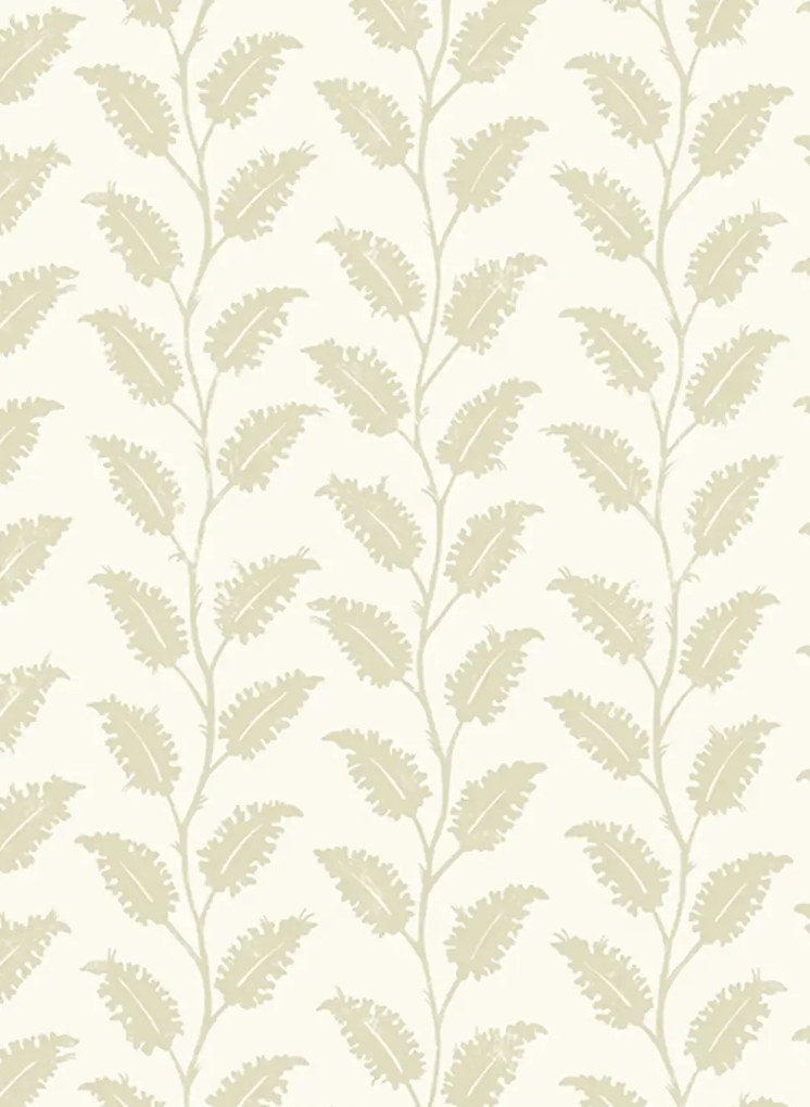 Josephine Munsey Tapete Leaf Wiggle - Maitland Green/ Ceiling White