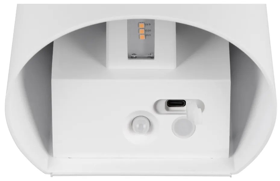 Illuminazione esterna LED con ricarica USB con sensore di movimento da parete (altezza totale 10 cm) Genie – Trio