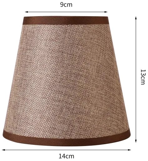 Brilagi - Paralume universale NUBILA E27 13x9 cm marrone