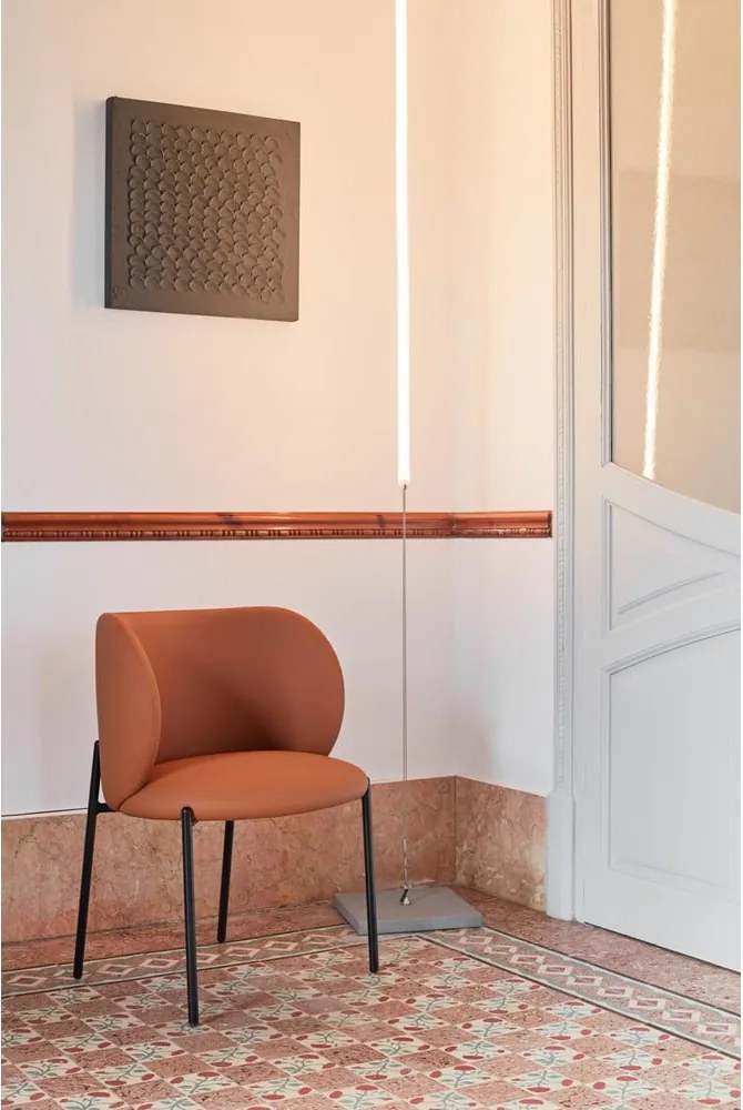 Set di sedie da pranzo arancione in imbottito 2 pz Mogi – Teulat