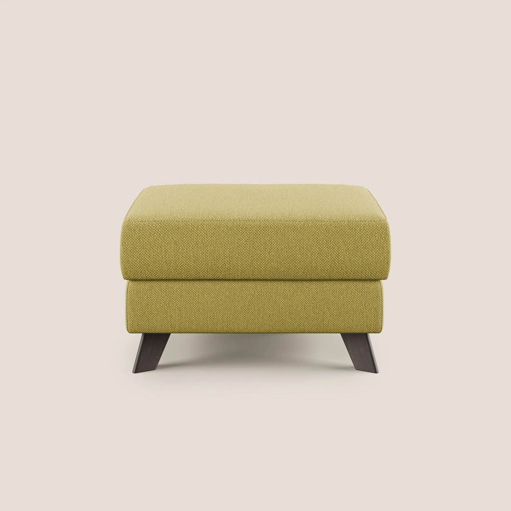 Moon Pouf contenitore e piedini alti in tessuto smacchiabile con acqua T05