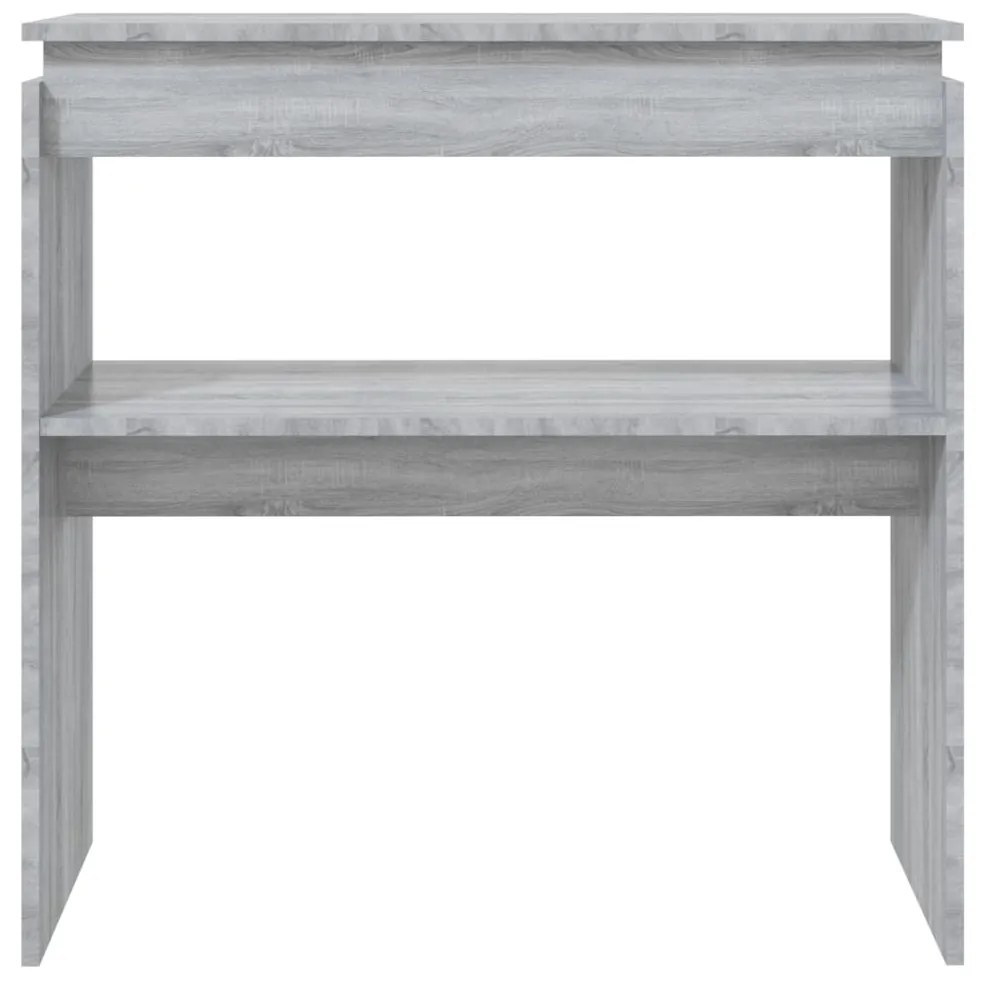 Tavolino consolle grigio sonoma 80x30x80 cm legno multistrato