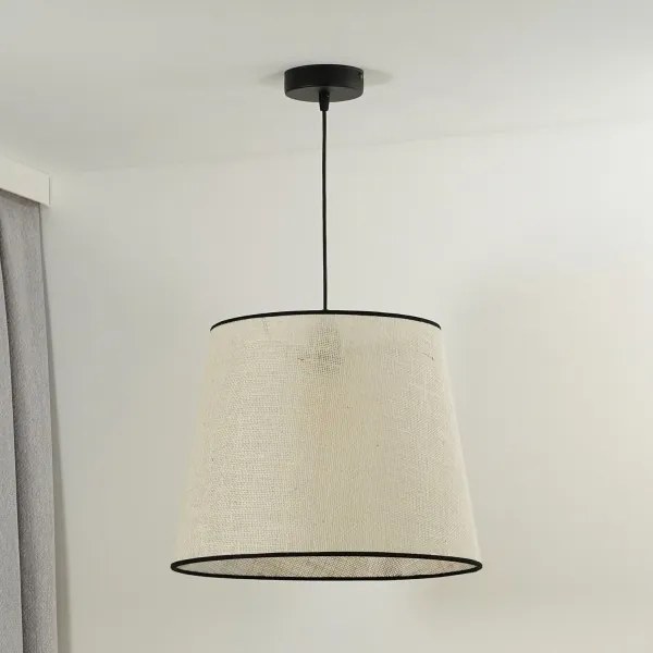 Duolla - Lampadario a sospensione con filo YUTE 1xE27/15W/230V diametro 38 cm grigio/nero