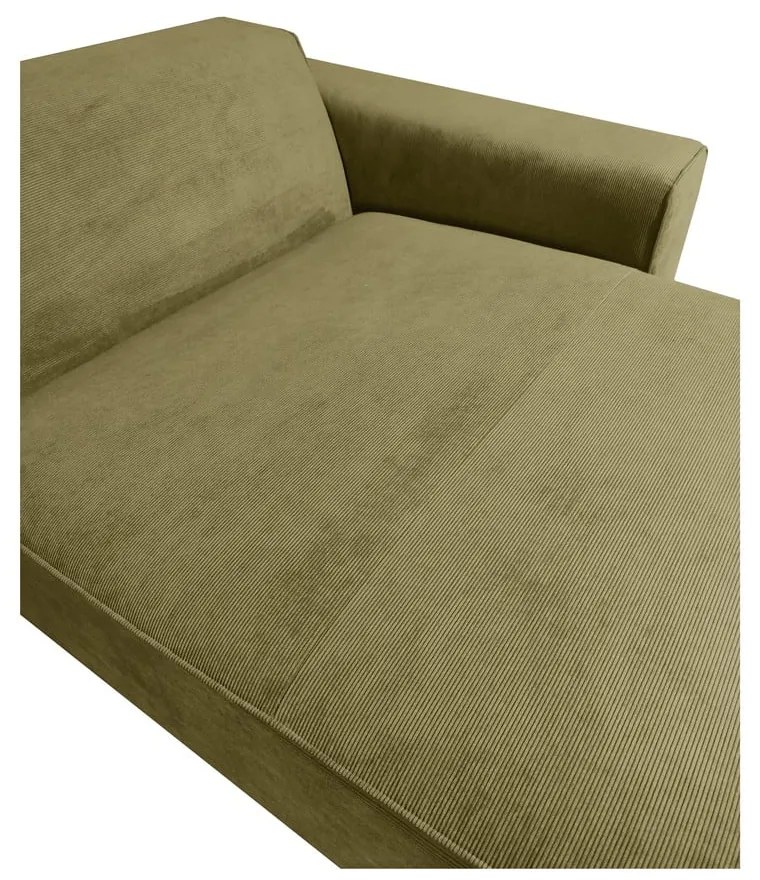 Modulo divano in velluto a coste verde (angolo sinistro) Sting - Scandic