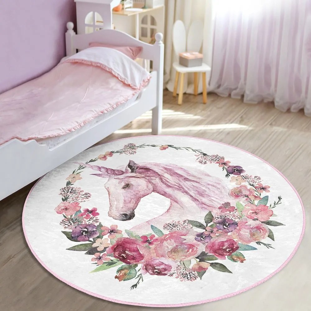 Tappeto rosa per bambini ø 100 cm Comfort - Mila Home