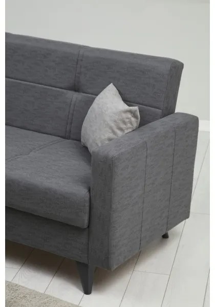 Divano letto 3 posti KORFU grigio scuro