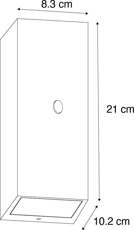 Lampada da parete marrone ruggine 2 luci GU10 AR70 IP44 con sensore di movimento - Baleno