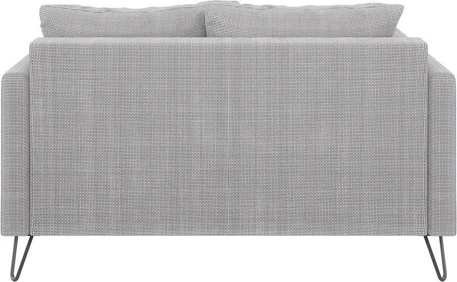 Divano grigio chiaro con rivestimento in ciniglia 140 cm Freya – Ropez