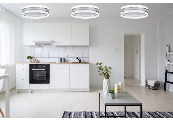 Plafoniera LED dimmerabile SMART CORAL GOLD LED/24W/230V bianco/argento+ tc