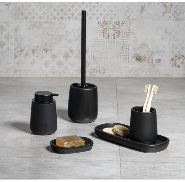 Aqualine - Portasapone NERO ceramiche/nero