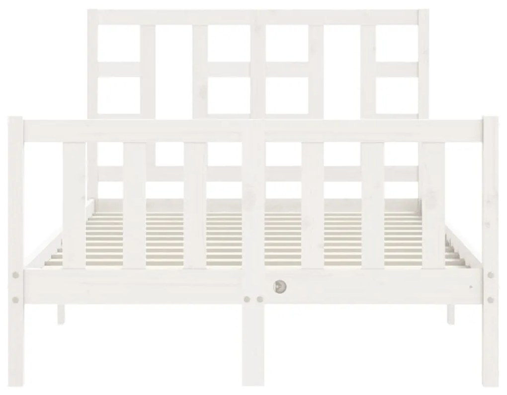 Giroletto con Testiera Bianco Small Double Legno Massello